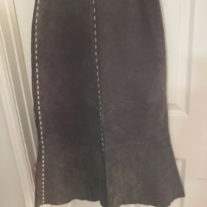 Karen Kane Brown Suede Skirt